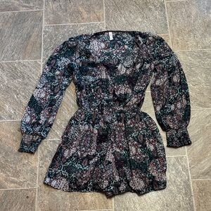 Xhilaration Multicolor Patterned Romper